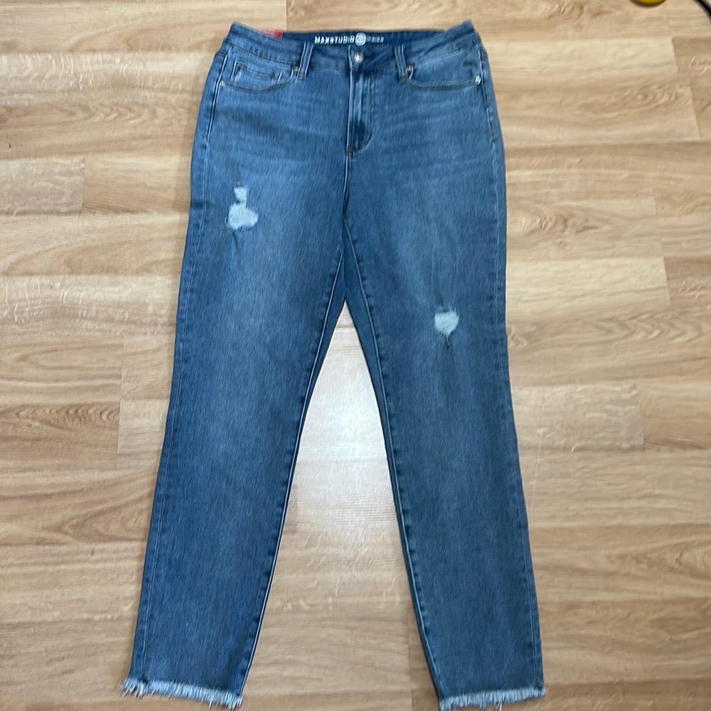 NWT Max Studio Denim High Rise Skinny in color Harvey size 14
